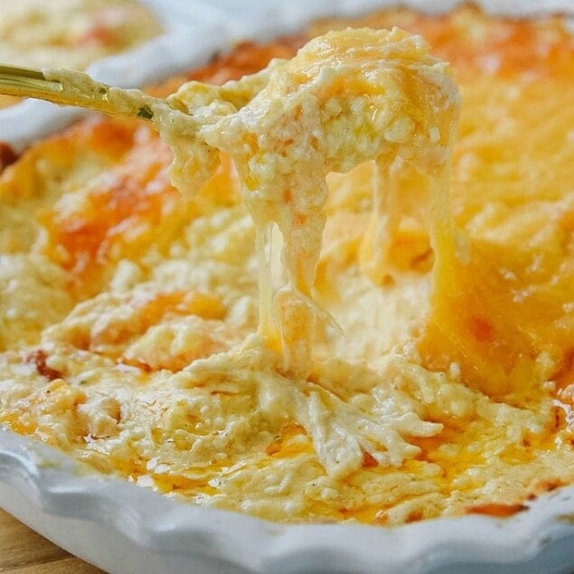 Buffalo Chicken Dip on a spoon