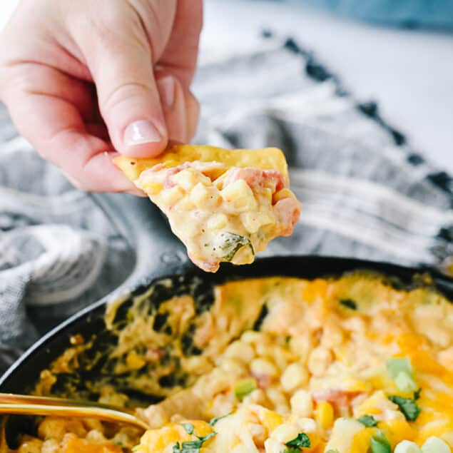 chip dipping cream cheese corn dip