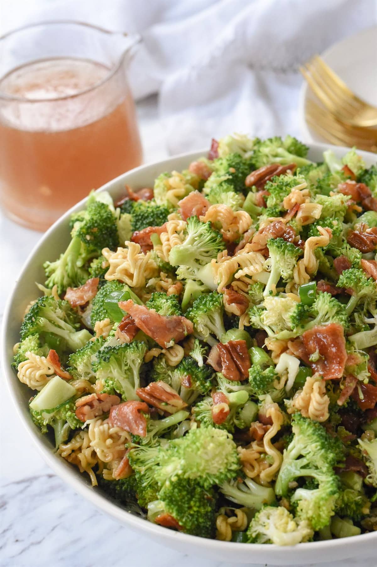 broccoli crunch salad in a bowl