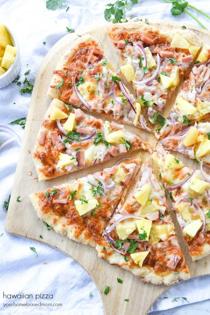 Homemade Hawaiian Pizza Hawaiian Pizza