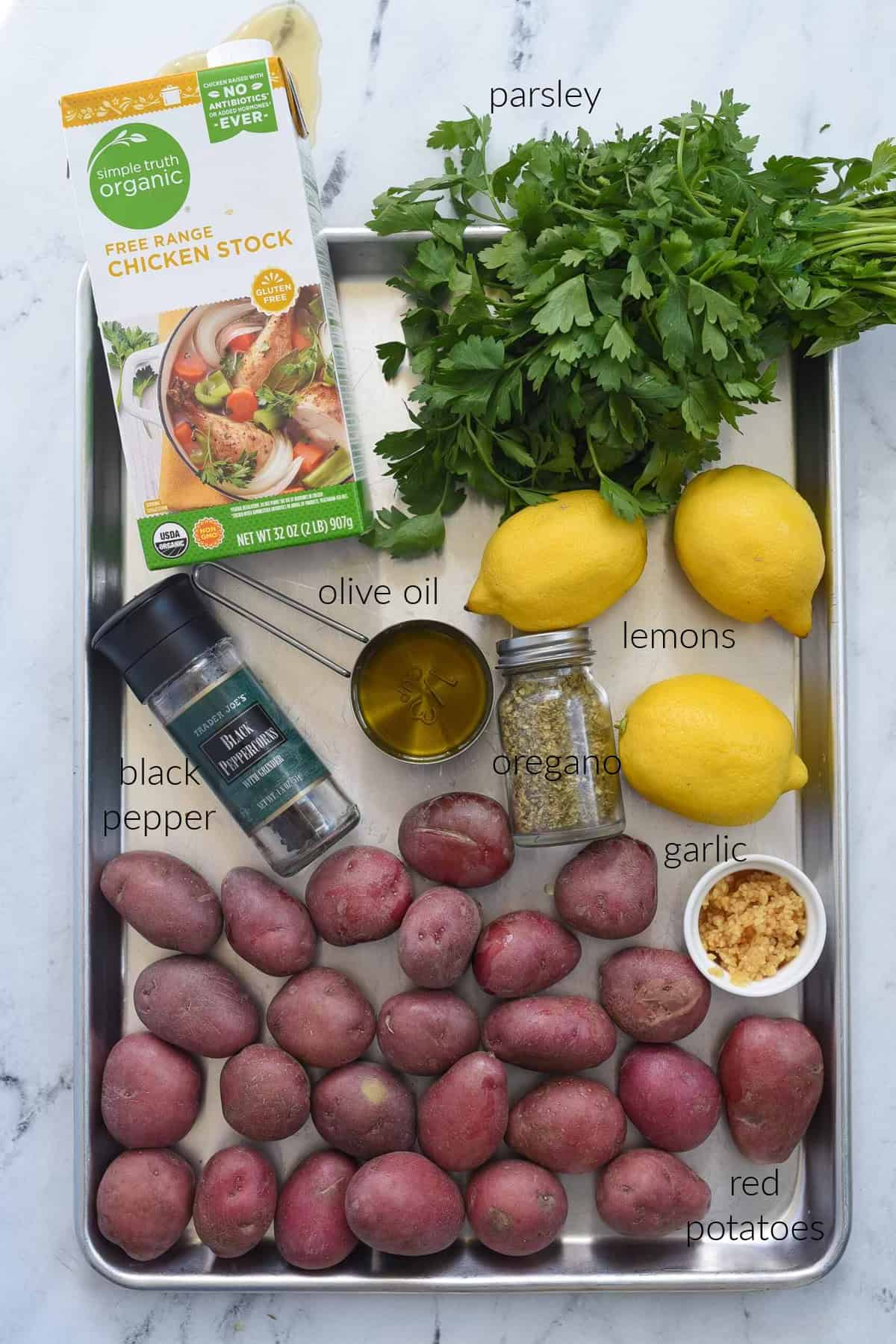 ingredients for greek lemon potatoes